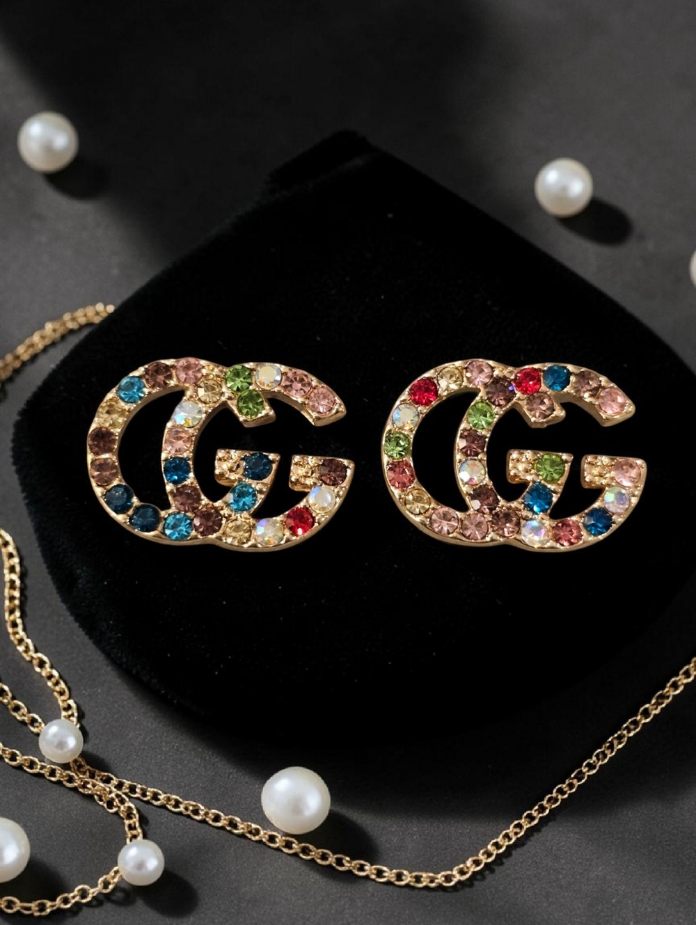 Multicolor Gold Earrings